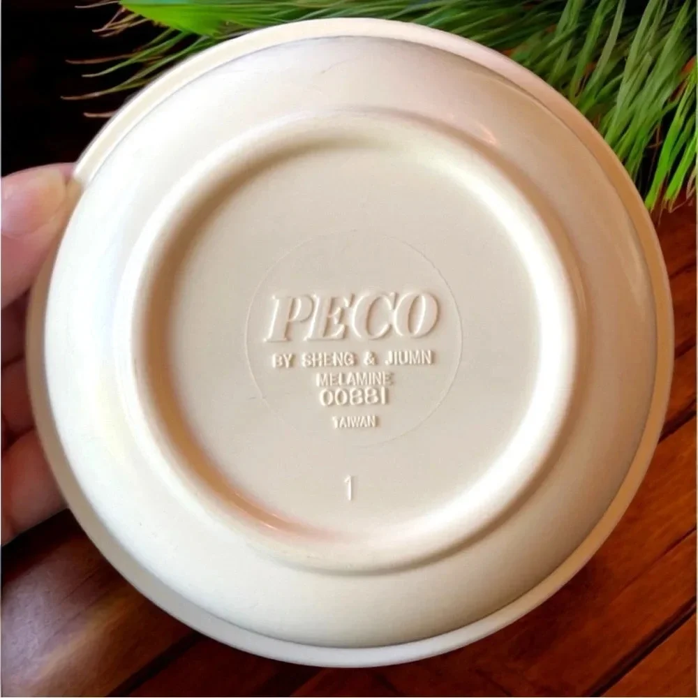 VINTAGE 1986 Peco Melamine Dinnerware Plate & Bowl - Bunny Rabbits